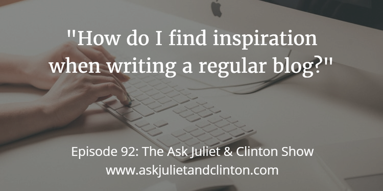 finding inspiration in writing regular blog