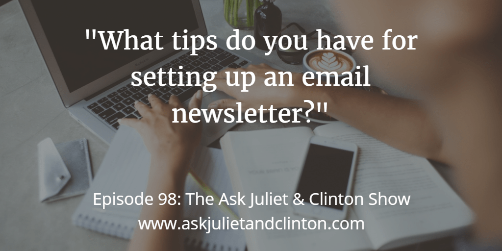 setting up an email newsletter